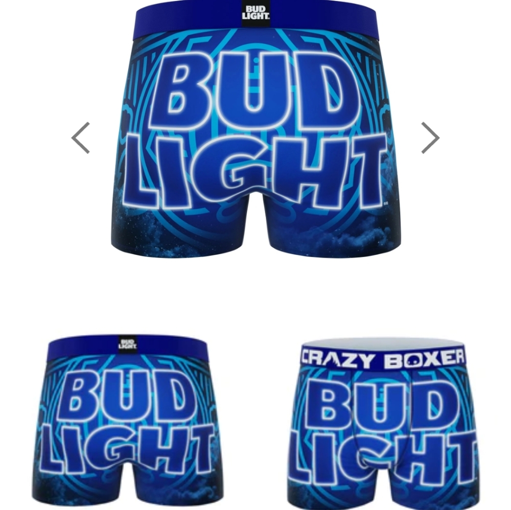 MEN'S BOXER BRIEFSCRAZYBOXER Bud Light Logo Boxer Briefs. - Picture 2 of 5